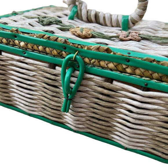 Dritz Handled Floral Design Sewing Storage Box - Picture 3 of 8